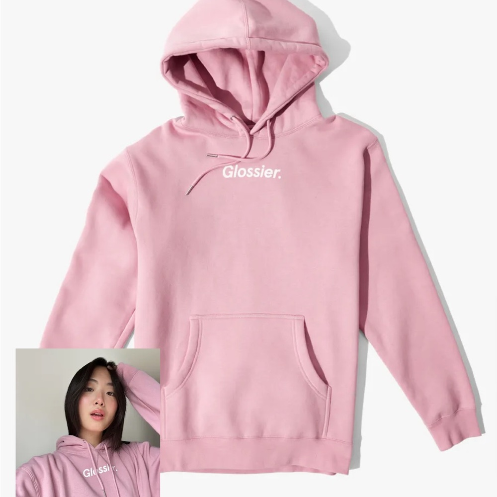 Glossier Original Pink Hoodie